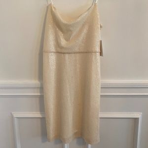 H Halston Sequin Sheath Dress